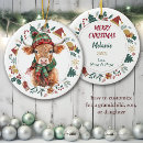 Search for scottish highland cow christmas tree decorations Calf