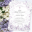 Search for purple first communion invitations Elegant