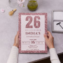 Search for 26th birthday invitations Pink