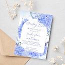 Search for blue hydrangea bridal shower invitations Floral