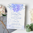 Search for blue hydrangea bridal shower invitations Floral