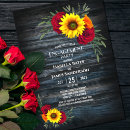 Search for sunflowers engagement party invitations Barn