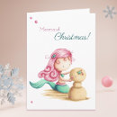 Search for mermaid christmas cards Fantasy