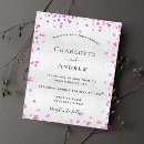 Search for fuchsia pink and silver invitations Elegant