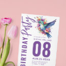 Search for hummingbird birthday invitations Modern