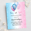 Search for boy girl twins invitations Pink and blue