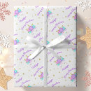 Search for unicorn holiday wrapping paper Purple