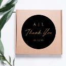 Search for gold and black thank you stickers Classy