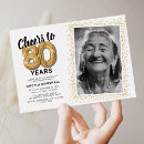 Search for happy 80th birthday invitations Elegant