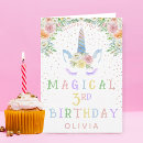 Search for rainbow unicorn birthday cards Gold glitter