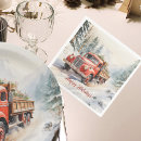 Search for vintage truck napkins Red