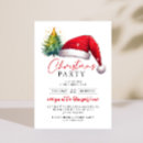 Search for santa hat christmas invitations Red and white