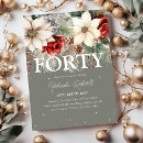 Search for winter 40th birthday invitations Floral