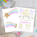 Search for pastel baby shower invitations Rainbow
