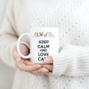 Search for keep calm and love mugs Funny