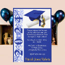 Search for royal blue and gold graduation invitations High school