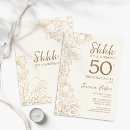 Search for formal 50th birthday invitations Gold