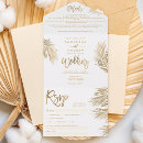 Search for gold tree invitations Palm tree leaf