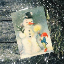 Search for vintage elf christmas cards Snowman