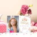 Search for crown thank you cards Pink and gold