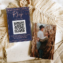 Search for navy and rose gold rsvp cards Qr code