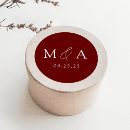 Search for burgundy monogram stickers Minimalist