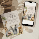 Search for jungle friends birthday invitations Safari animals