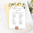 Search for whats in your purse bridal shower games Lemon