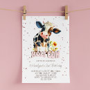 Search for cute cow birthday invitations Watercolor