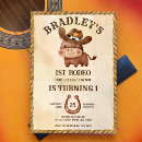 Search for western 1st birthday invitations Brown