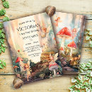 Search for toadstool birthday invitations Enchanted forest