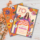 Search for rainbow flower invitations Retro