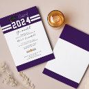Search for purple and white graduation invitations Minimalist