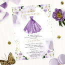 Search for unique purple quinceanera invitations Floral