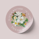 Search for vintage pink wedding stickers Thank you