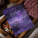 Search for purple rehearsal dinner invitations Watercolor