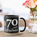 Search for 70th birthday mugs Gold