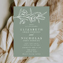 Search for flower sketch wedding invitations Botanical
