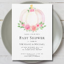 Search for floral pumpkin baby shower invitations Watercolor
