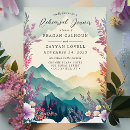 Search for floral rehearsal dinner invitations Pastel