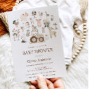 Search for barnyard farm baby shower invitations Tractor