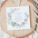 Search for blue floral wreath invitations Baby in bloom