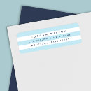 Search for blue stripe return address labels Modern