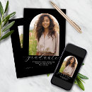 Search for black graduation invitations Modern minimalist