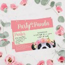 Search for panda bear birthday invitations Girl