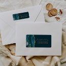 Search for dark teal return address labels Elegant