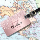 Search for luxury luggage tags Blush pink