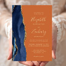 Search for navy blue and burnt orange wedding invitations Watercolor