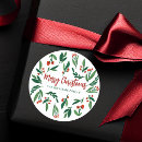 Search for green holly leaves red berries stickers Festive
