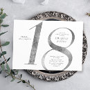 Search for silver 21st birthday invitations Typography